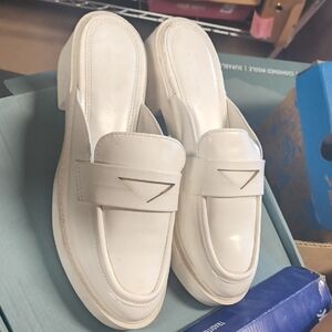 ASOS Off-White Penny Loafer Mules